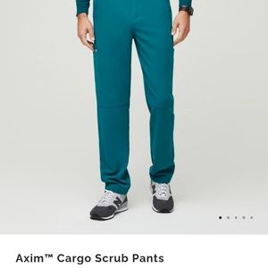 XL Men's Axim Figs Scrub Bottom - Carribean Blue